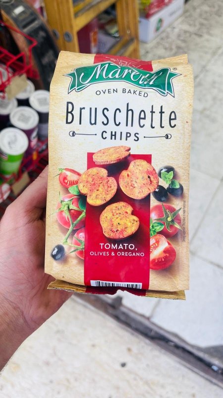 شبس مملح بطعم الطماطم bruschette chips