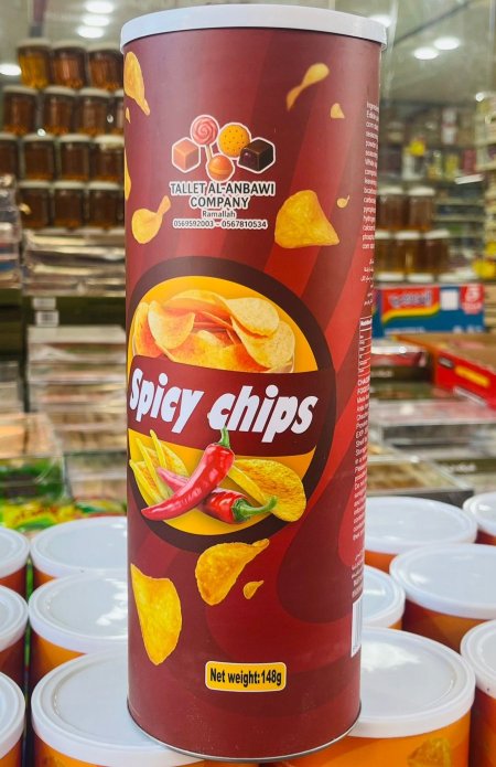 شبس  حجم عائلي بالفلفل الحار